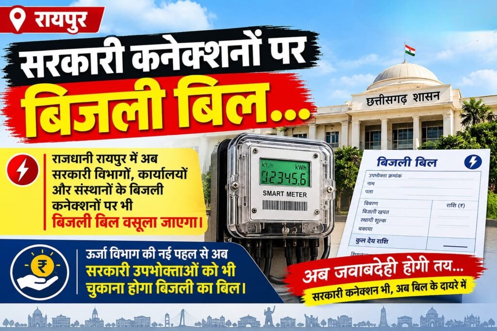 रायपुर में बिजली बिल वसूली अभियान तेज, 1.28 करोड़ की वसूली